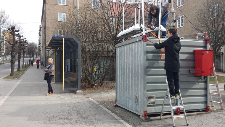Installering av luftmåler ved målestasjon Kirkeveien